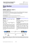 Gene Section DEFB1 (defensin, beta 1)  Atlas of Genetics and Cytogenetics