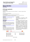 Gene Section ETV4 (ets variant 4)  Atlas of Genetics and Cytogenetics