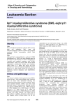 Leukaemia Section 8p11 myeloproliferative syndrome (EMS, eight p11 myeloproliferative syndrome)