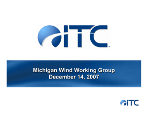 Michigan Wind Working Group December 14, 2007