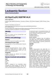 Leukaemia Section t(2;5)(p23;q35) SQSTM1/A LK Atlas of Genetics and Cytogenetics