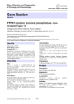 Gene Section PTPN1 (protein tyrosine phosphatase, non- receptor type 1)