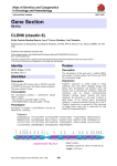 Gene Section CLDN6 (claudin 6) Atlas of Genetics and Cytogenetics