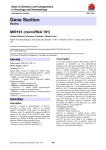 Gene Section MIR191 (microRNA 191) Atlas of Genetics and Cytogenetics