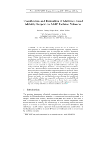 Classification and Evaluation of Multicast-Based Mobility Support in All-IP Cellular Networks