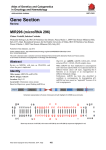 Gene Section MIR296 (microRNA 296) Atlas of Genetics and Cytogenetics