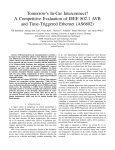 Tomorrow’s In-Car Interconnect? A Competitive Evaluation of IEEE 802.1 AVB