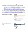 EacMonsterNet Wireless Access Windows  XP Computers