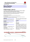 Gene Section ITGA9 (integrin, alpha 9) Atlas of Genetics and Cytogenetics