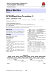 Gene Section GPX1 (Glutathione Peroxidase 1) Atlas of Genetics and Cytogenetics