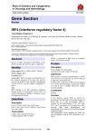 Gene Section IRF4 (interferon regulatory factor 4) Atlas of Genetics and Cytogenetics