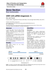 Gene Section USB1 (U6 snRNA biogenesis 1) Atlas of Genetics and Cytogenetics