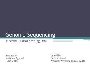 Genome Sequencing Machine Learning for Big Data Seminar by Guided by