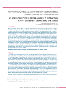 POLYCYSTIC KIDNEY DISEASE ASSOCIATED WITH MULTIPLE CYSTS IN