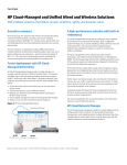 HP Cloud-Managed and Unified Wired and Wireless Solutions Executive summary
