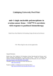 Linköping University Post Print mdr-1 single nucleotide polymorphisms in