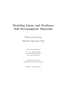 Modeling Linear and Nonlinear Soft Ferromagnetic Materials Thesis project from Sebasti`