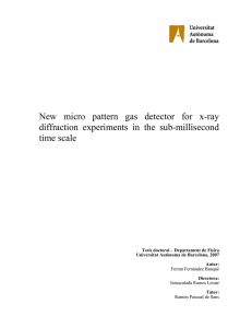 New  micro  pattern  gas  detector ... diffraction  experiments  in  the  sub-millisecond time scale