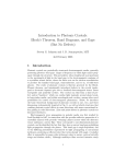 Introduction to Photonic Crystals: Bloch’s Theorem, Band Diagrams, and Gaps 1