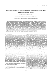 Estimation of picked-up lunar ions for future compositional remote SIMS