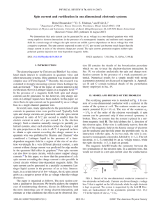 Spin current and rectification in one-dimensional electronic systems Bernd Braunecker,