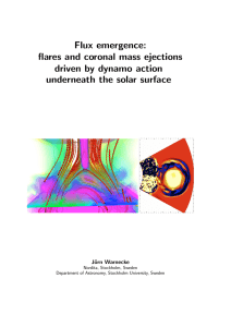 Flux emergence: flares and coronal mass ejections driven by dynamo action