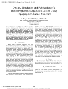 Simulation Fabrication Dielectrophoretic Separation Structure