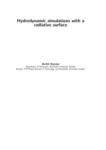 Hydrodynamic simulations with a radiative surface Atefeh Barekat