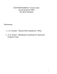 ELECTRODYNAMICS—lecture notes second semester 2004 Ora Entin-Wohlman