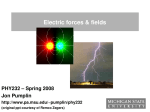 Electric forces &amp; fields PHY232 – Spring 2008 Jon Pumplin