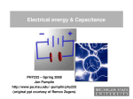 Electrical energy &amp; Capacitance