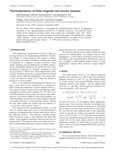 Thermodynamics of finite magnetic two-isomer systems