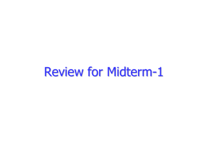 Review for Midterm - 1