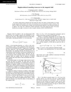 Ripplon-induced tunneling transverse to the magnetic field P. M. Platzman