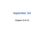 September 3rd Chapters 23 &amp; 24
