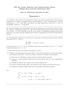 PHY 491: Atomic, Molecular, and Condensed Matter Physics