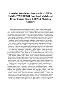 Assessing Associations between the AURKA- HMMR-TPX2-TUBG1 Functional Module and
