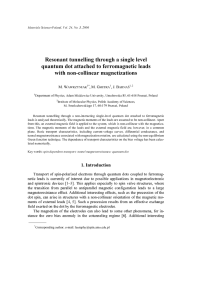 Resonant tunnelling through a single level with non-collinear magnetizations