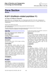 Gene Section KLK11 (Kallikrein-related peptidase 11) Atlas of Genetics and Cytogenetics