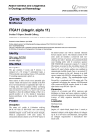 Gene Section ITGA11 (integrin, alpha 11) Atlas of Genetics and Cytogenetics