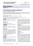 Gene Section KLK5 (Kallikrein-related peptidase 5) Atlas of Genetics and Cytogenetics
