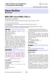 Gene Section MIR125B1 (microRNA 125b-1) Atlas of Genetics and Cytogenetics