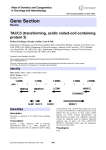 Gene Section TACC3 (transforming, acidic coiled-coil containing protein 3)
