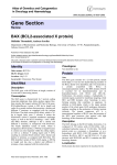 Gene Section BAX (BCL2-associated X protein) Atlas of Genetics and Cytogenetics