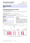 Gene Section TYMP (thymidine phosphorylase)  Atlas of Genetics and Cytogenetics