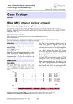 Gene Section MINA (MYC induced nuclear antigen) Atlas of Genetics and Cytogenetics