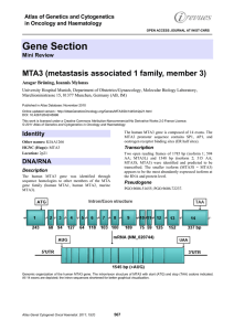 Gene Section MTA3 (metastasis associated 1 family, member 3)