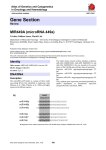Gene Section MIR449A (microRNA 449a)  Atlas of Genetics and Cytogenetics