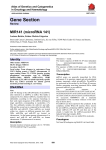 Gene Section MIR141 (microRNA 141) Atlas of Genetics and Cytogenetics