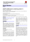 Gene Section CDCP1 (CUB domain containing protein 1) in Oncology and Haematology